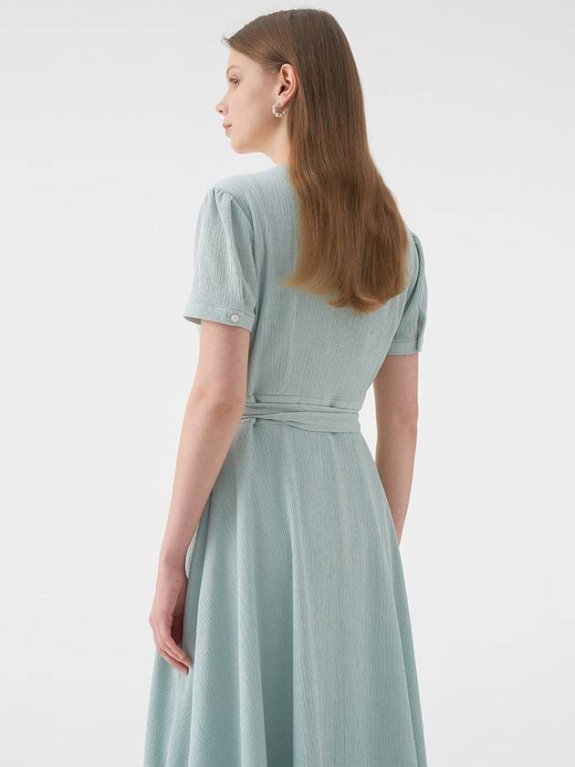 Viviana Viviana Short Sleeve Wrap Dress Mint - AME - BALAAN 6