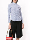 Wappen Stripe Shirt Blue - COMME DES GARCONS - BALAAN 3