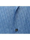 Oblique Cotton Jacquard Short Sleeve Shirt Blue - DIOR - BALAAN 6