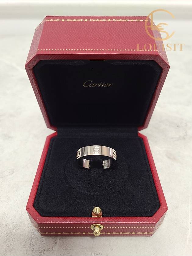 Used luxury goods Lewis It 66 White gold 5 5mm love ring - CARTIER - BALAAN 4