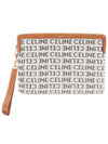 Women's All-Over Signature Logo Small Calfskin Pouch Bag Natural Tan - CELINE - BALAAN 2