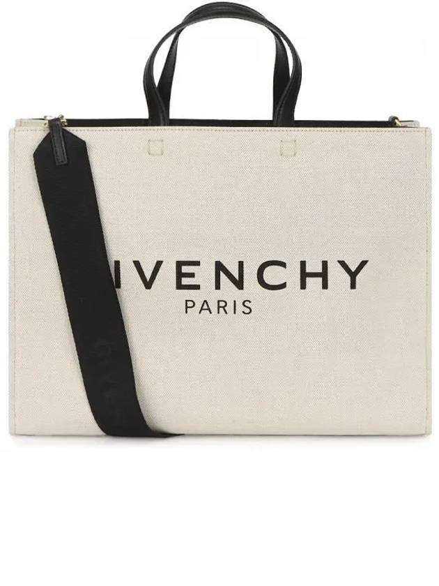 G Logo Canvas Medium Tote Bag Beige - GIVENCHY - BALAAN 2