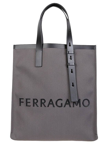 Signature Tote Bag Grey - SALVATORE FERRAGAMO - BALAAN 1