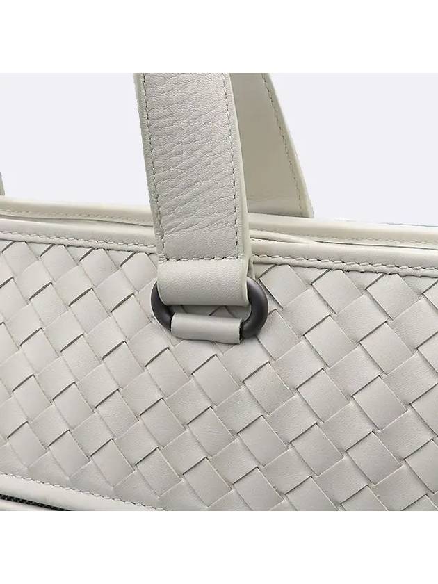 598201 Light Gray Leather Intrecciato Briefcase - BOTTEGA VENETA - BALAAN 2