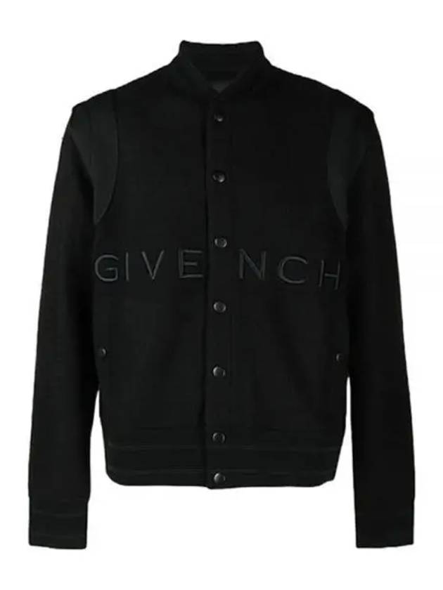 Embroidery Logo Wool Bomber Jacket Black - GIVENCHY - BALAAN 2