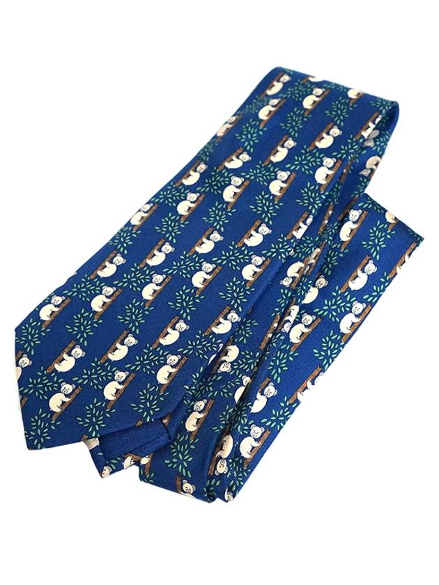 panda blue tie - HERMES - BALAAN 5