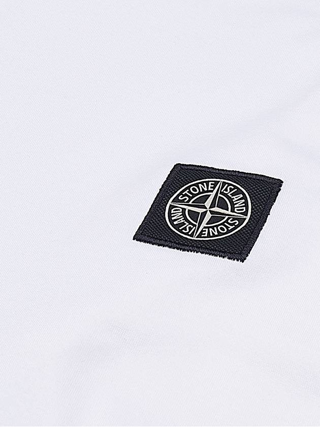 Logo Patch Short Sleeves T-Shirt White - STONE ISLAND - BALAAN 5