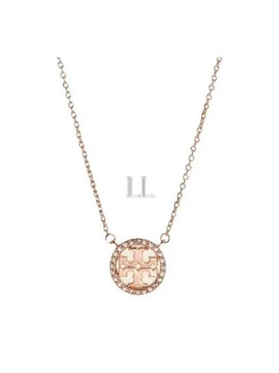 Miller Pave Logo Delicate Necklace Rose - TORY BURCH - BALAAN 2