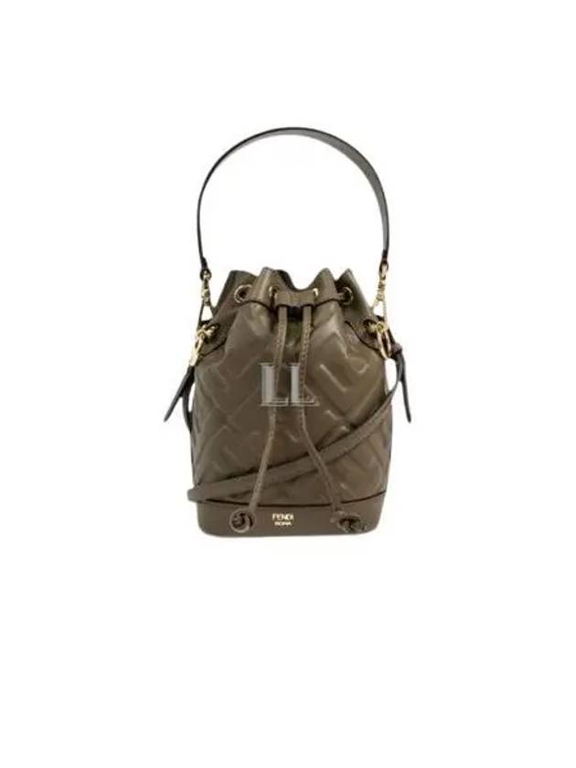 Mon Tresor FF Motif Leather Mini Bucket Bag Green - FENDI - BALAAN 2