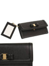 Bow Leather Long Wallet Black - SALVATORE FERRAGAMO - BALAAN 4