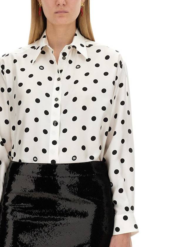 Polka dot silk shirt F5S31TIS1VI - DOLCE&GABBANA - BALAAN 5