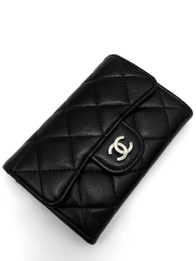 Lambskin silver flap card wallet - CHANEL - BALAAN 7