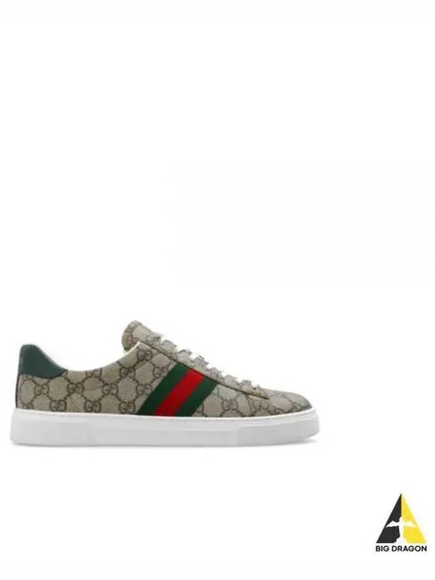 Ace GG Supreme Low Top Sneakers Beige - GUCCI - BALAAN 2