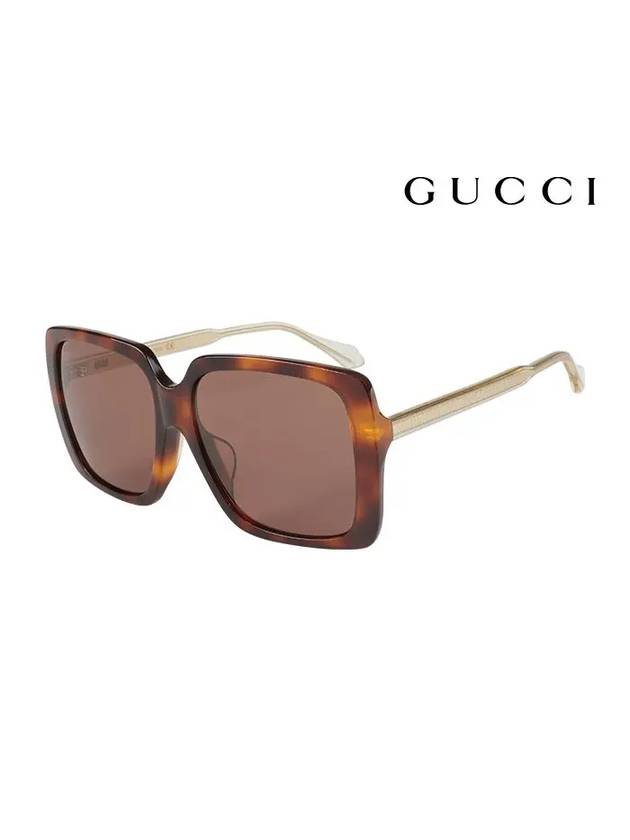 Eyewear Square Acetate Sunglasses Brown - GUCCI - BALAAN 3