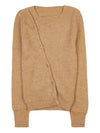 La Maille Pau Asymmetric Cardigan Beige - JACQUEMUS - BALAAN 9