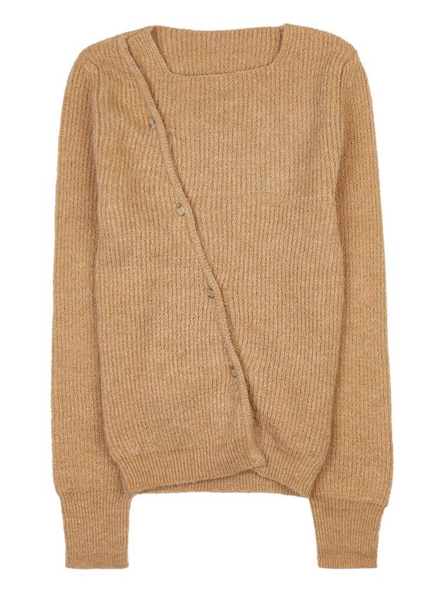 La Maille Pau Asymmetric Cardigan Beige - JACQUEMUS - BALAAN 2