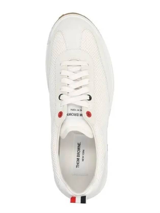 Fine Kid Suede Tech Runner White - THOM BROWNE - BALAAN 5