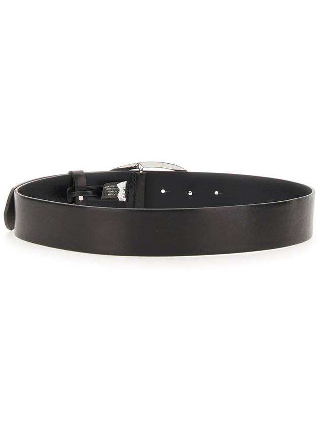 B 1DR D Logo Buckle Leather Belt Black - DIESEL - BALAAN 4