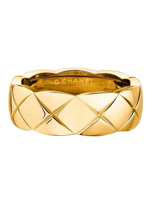 Coco Crush Quilted Motif Small Ring Gold - CHANEL - BALAAN 1