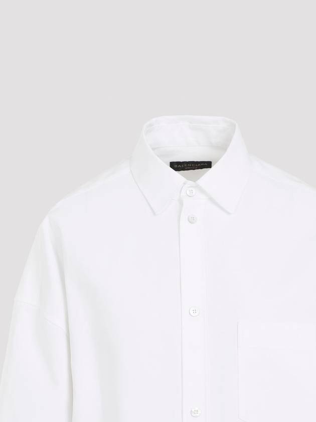 Outerwear Large Fit Shirt White - BALENCIAGA - BALAAN 4