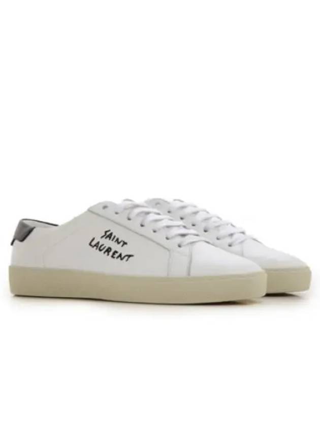 Court Classic Black Tab Low Top Sneakers White - SAINT LAURENT - BALAAN 2