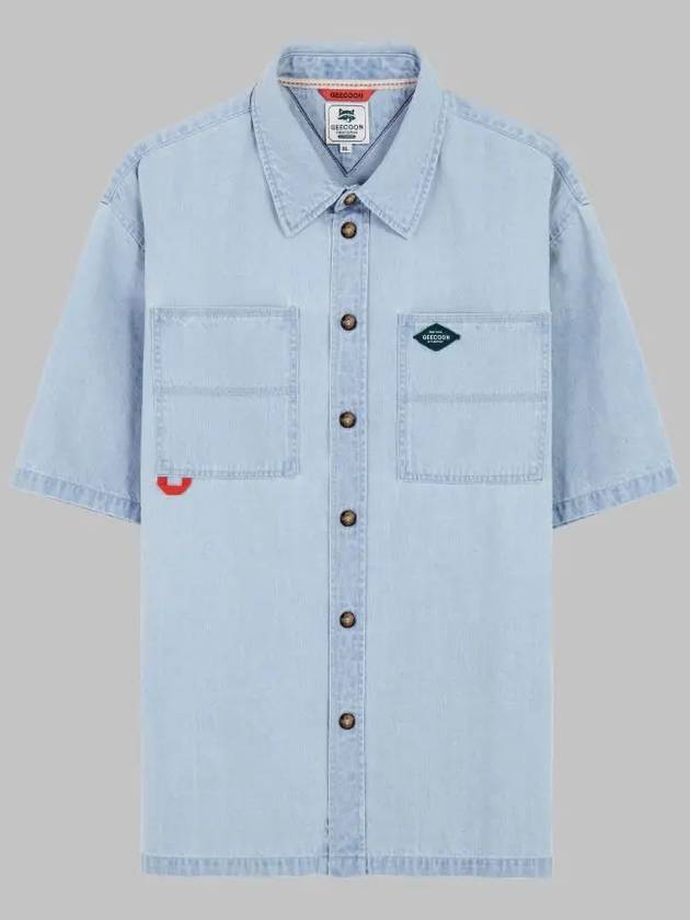 Big pocket short sleeve workshirt GEE245 104 light blue - GEECOON - BALAAN 5