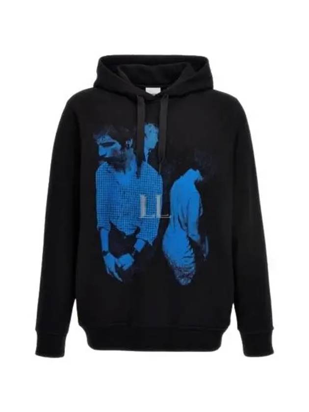 Mod Print Logo Print Hoodie Black - BURBERRY - BALAAN 2