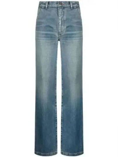 Women's Jane High Waist Straight Jeans Blue - SAINT LAURENT - BALAAN 2