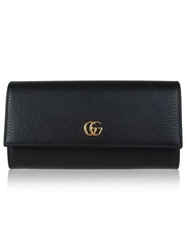 GG Marmont Continental Leather Long Wallet Black - GUCCI - BALAAN 2