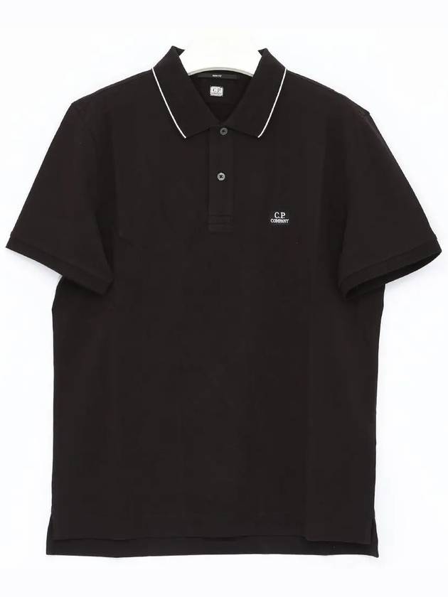 Embroidery Logo Polo Shirt Black - CP COMPANY - BALAAN 2