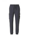 Garment Dyed Cotton Fleece Track Pants Dark Grey - STONE ISLAND - BALAAN 2