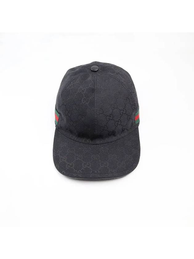 Original GG Web Supreme Canvas Baseball Ball Cap Black - GUCCI - BALAAN 3