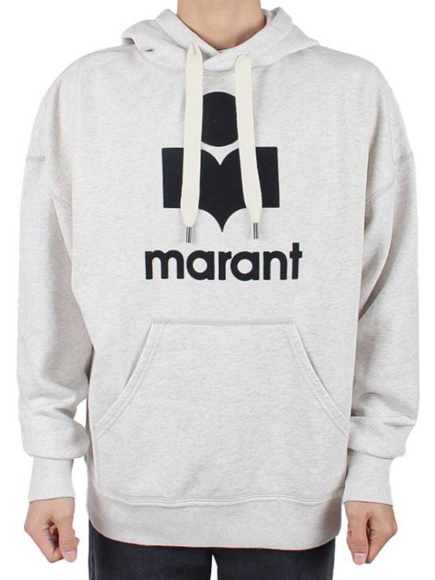 Miley Logo Cotton Hoodie Grey - ISABEL MARANT - BALAAN 2