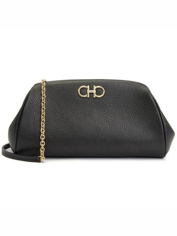 Gancini Leather Shoulder Mini Bag Black - SALVATORE FERRAGAMO - BALAAN 1