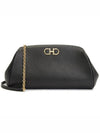 Gancini Leather Mini Bag Black - SALVATORE FERRAGAMO - BALAAN 1