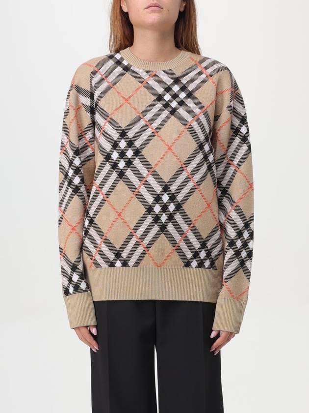 Vintage Check Intarsia Knit Top Beige - BURBERRY - BALAAN 2