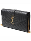 Cassandre Monogram Chain Cross Bag Black - SAINT LAURENT - BALAAN 3