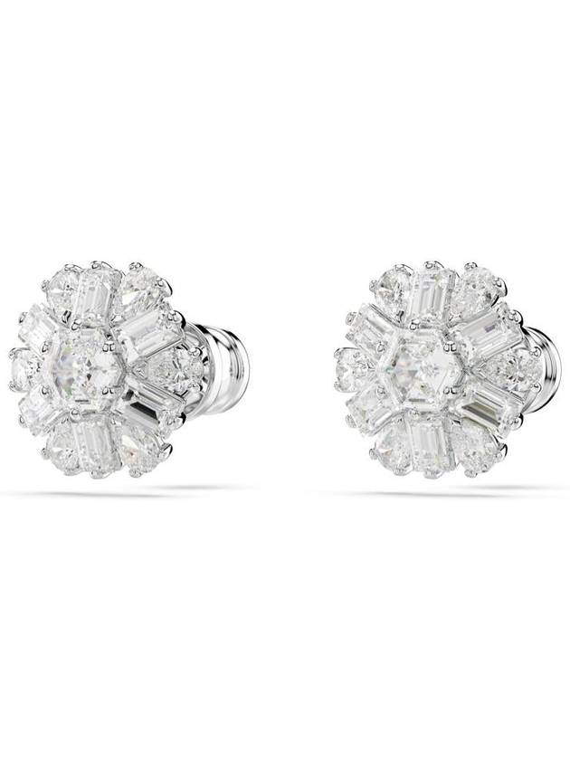 Idyllia Stud Earrings Silver - SWAROVSKI - BALAAN 3