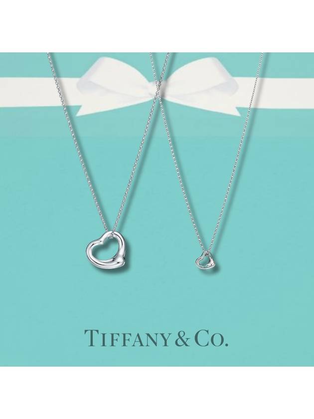 Silver Open Heart Necklace Elsa Peretti 16mm Necklace 29667233 - TIFFANY & CO. - BALAAN 9