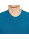 Crew Neck Lambswool Knit Top Blue - DRUMOHR - BALAAN 7