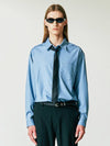 Fine Twill Tip Long Sleeve Shirt Sky Blue - S SY - BALAAN 3