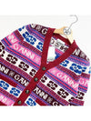 Women s graphic logo cardigan multi K2122 - GANNI - BALAAN 4