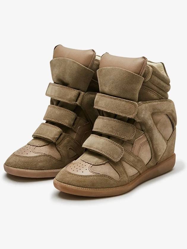 Over Basket Wedge High Top Sneakers Brown - ISABEL MARANT - BALAAN 3