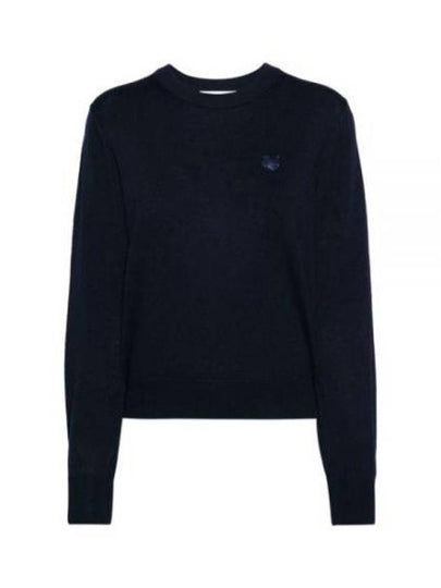 Bold Fox Head Wool Knit Top Ink Blue - MAISON KITSUNE - BALAAN 2