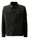 Oversized Organic Gabardine Long Sleeve Shirt Black - CP COMPANY - BALAAN 2