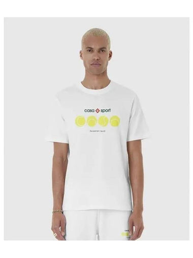 M Casa Sports Tennis Ball Print T Shirt SPORT BALLS PRINTED - CASABLANCA - BALAAN 1