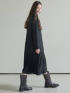 Sailor pocket pleated dress black - MITTE - BALAAN 5