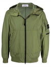 Men's Wappen Patch Naslan Watro Hooded Jacket Green - STONE ISLAND - BALAAN 2