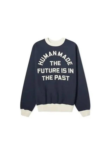 HUMAN MADE SWEATSHIRT HM27CS022 NAVY - HUMAN MADE - BALAAN 1