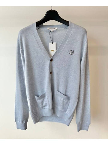 Wool Cardigan MM00509KT1036 Light Blue MENS L XL - MAISON KITSUNE - BALAAN 1